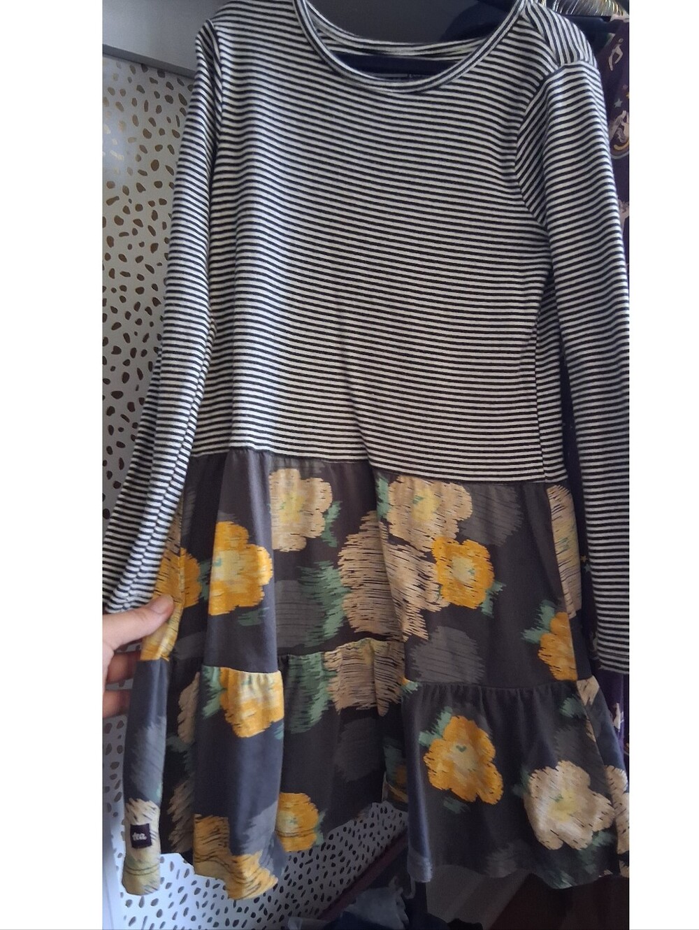 Tea Collection Striped & Floral Dress